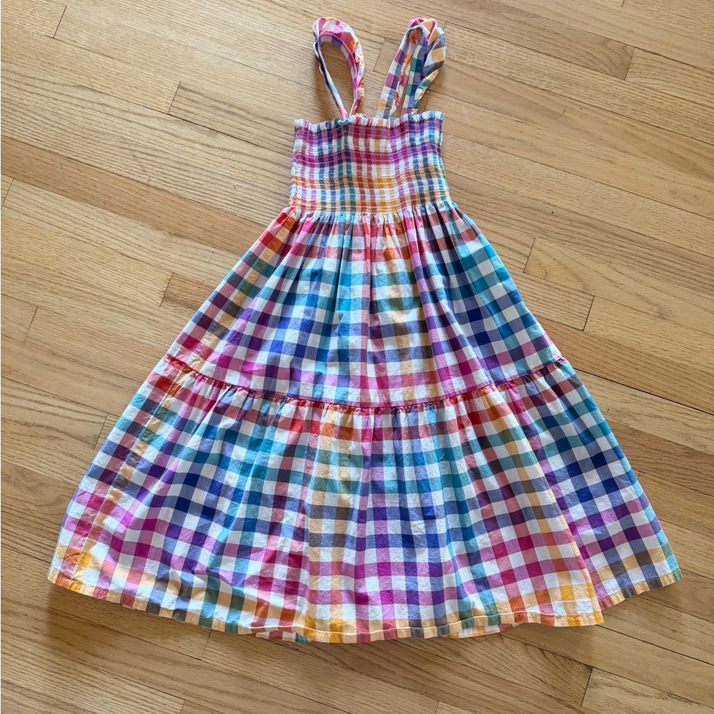 Tea Smocked Flutter Sleeve Dress Size 10